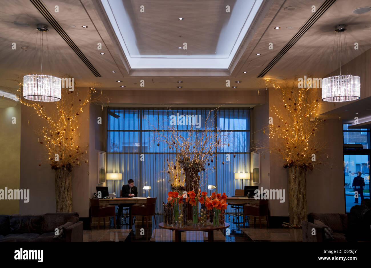 Hotel reception or lobby Stock Photo