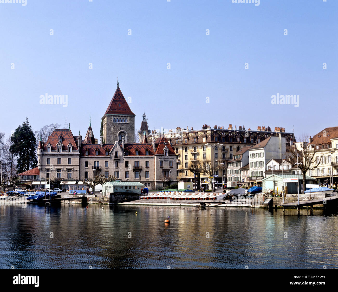 8595. Ouchy, Lausanne, Lake Geneva, Vaud, Switzerland, Europe Stock Photo