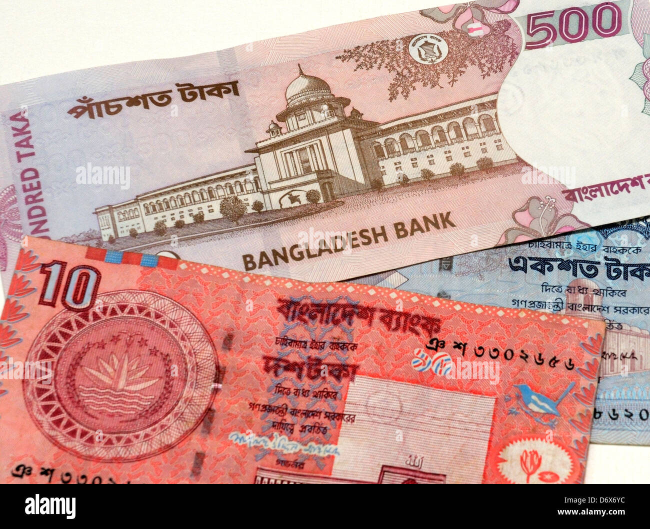 Bangladesh Bank Notes Stock Photo