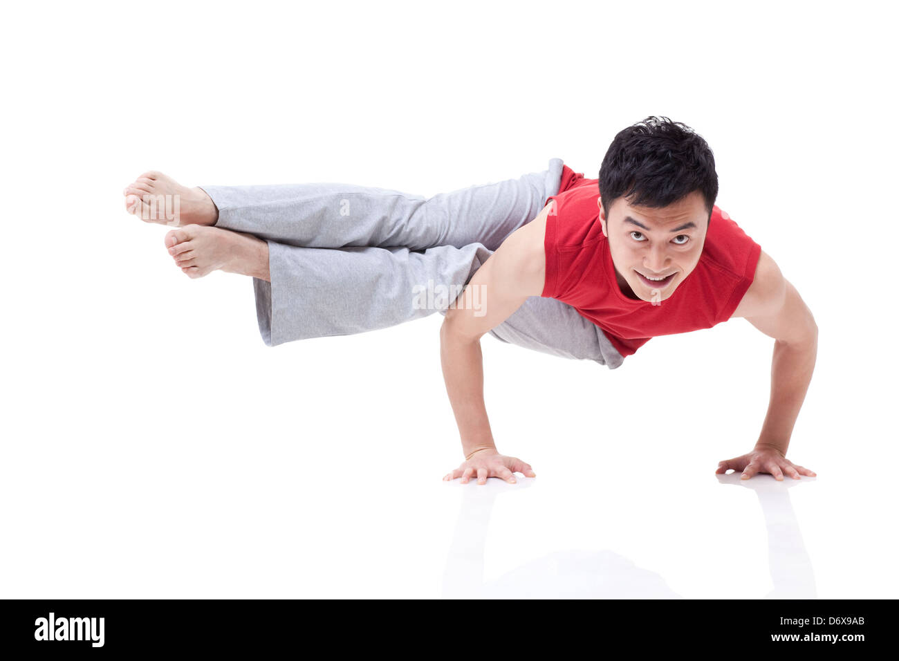 Man stretching legs Cut Out Stock Images & Pictures - Alamy