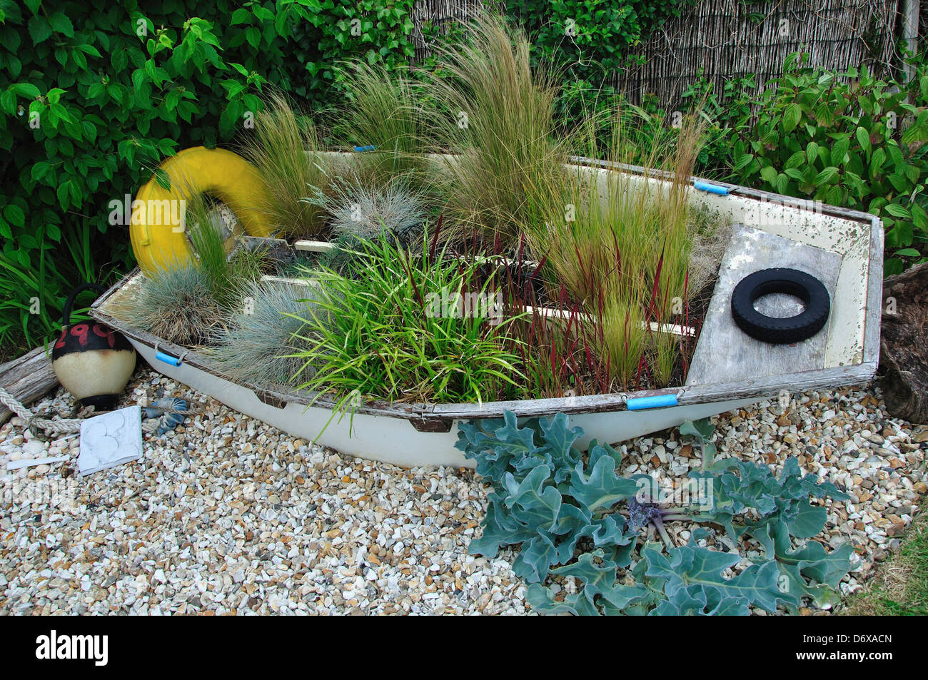A garden in a boat Stock Photo Alamy