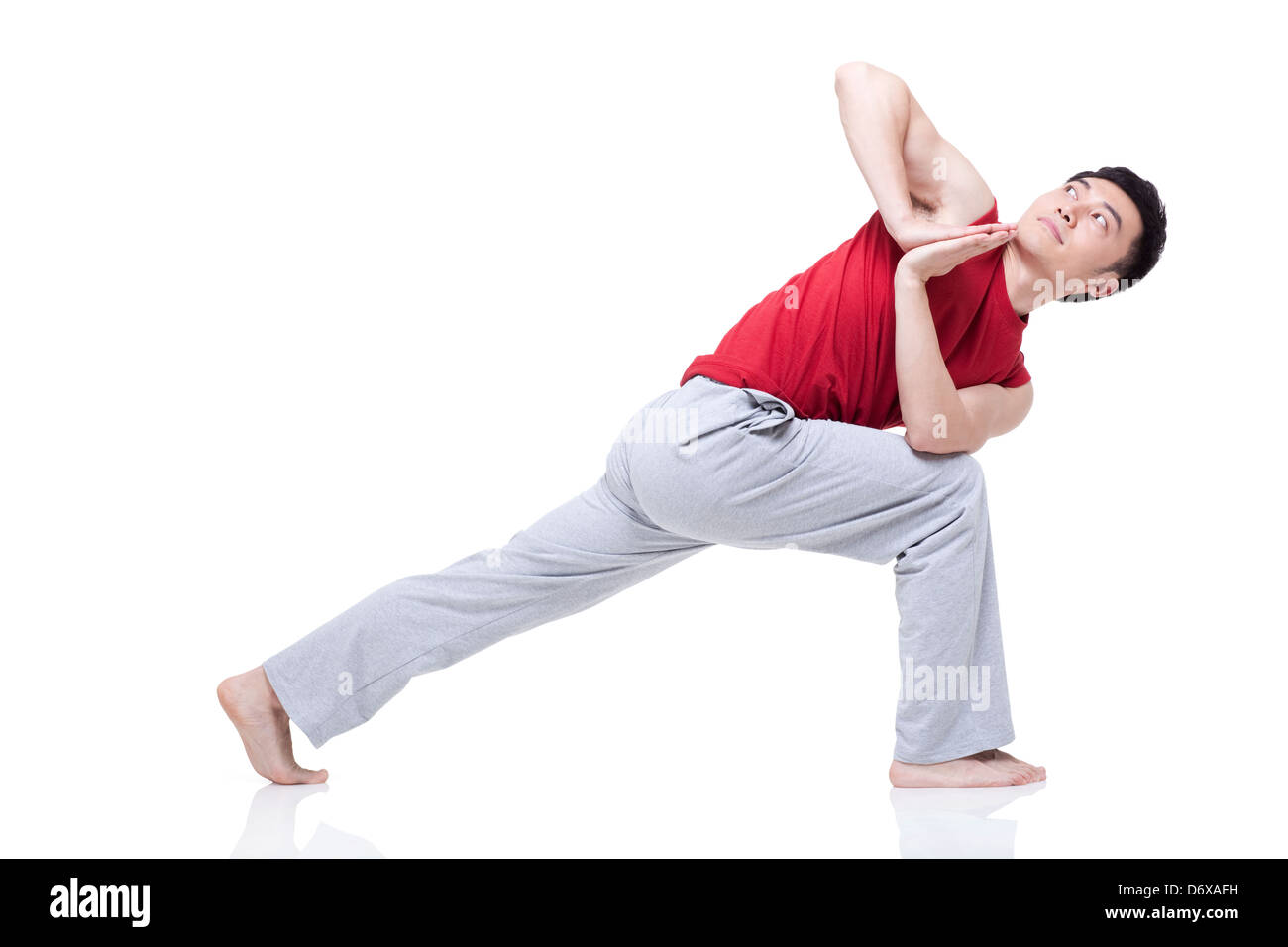 Man stretching legs Cut Out Stock Images & Pictures - Alamy
