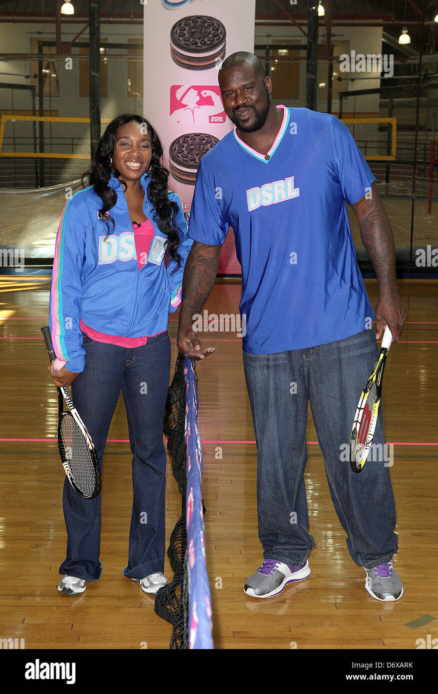 Venus Williams and Shaquille O'Neal help launch the Triple Double Oreo cookie game day challenge