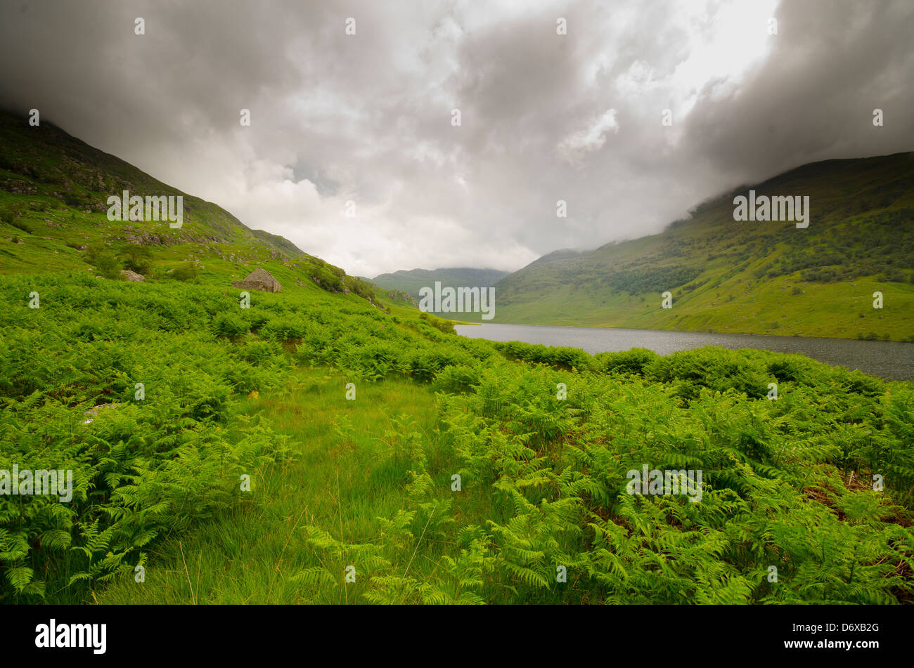 Loch an Dubh-Lochain in Knoydart Scotland Stock Photo