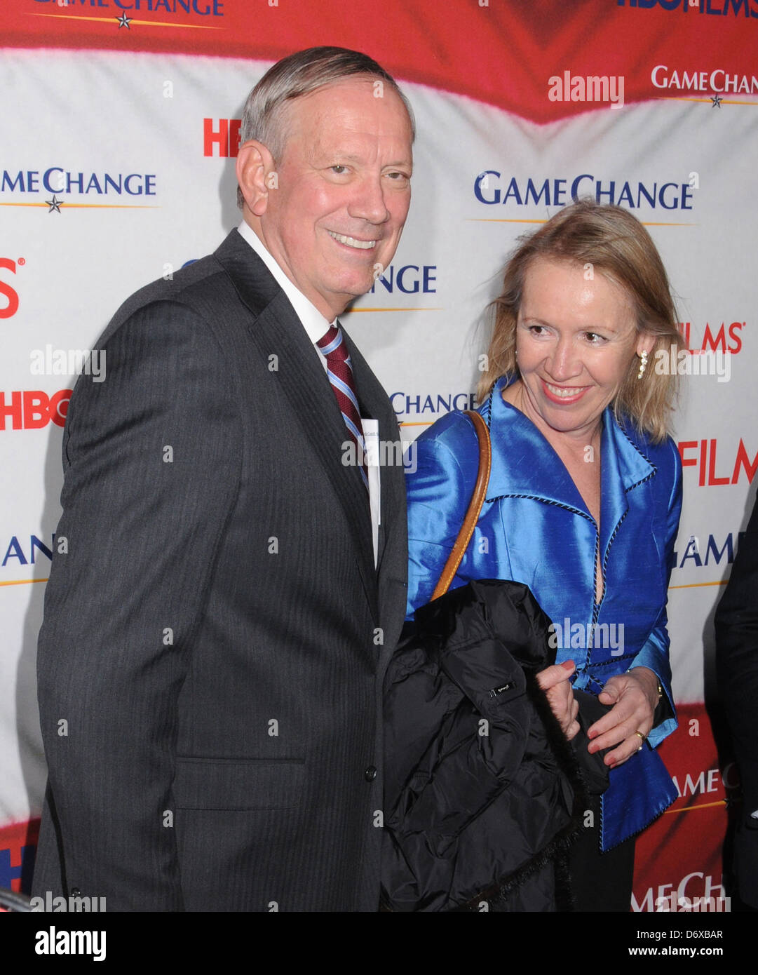 Gov. George Pataki, LIbby Pataki New York Premiere of 'Game Change' at the Ziegfeld Theatre - Arrivals New York City, USA - Stock Photo