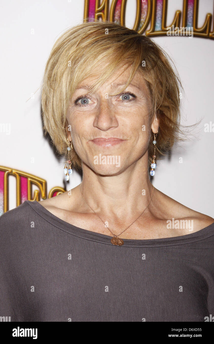 Edie Falco Opening night of the Broadway musical production of 'Follies' at the Marquis Theatre - Arrivals New York City, USA - Stock Photo