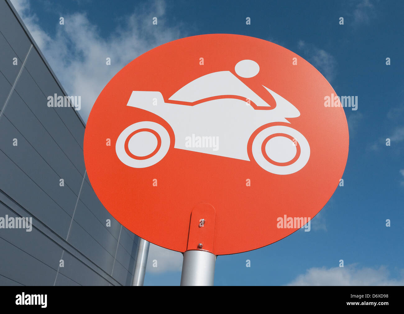 motorcycle parking sign Stock Photo