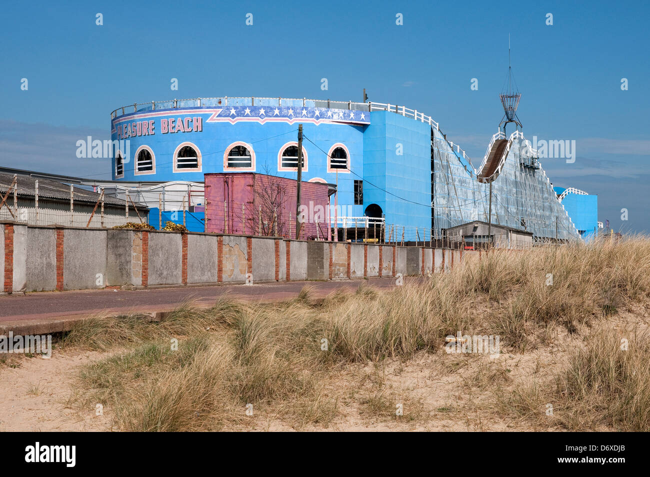 rollercoaster funfair ride, great yarmouth, norfolk, england Stock Photo