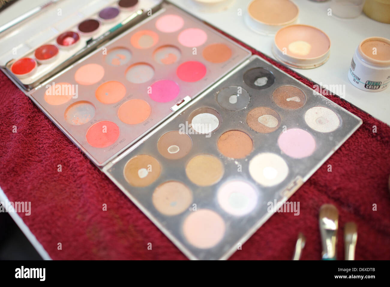 Flensburg, Germany, makeup palette of a makeup artist Stock Photo Alamy