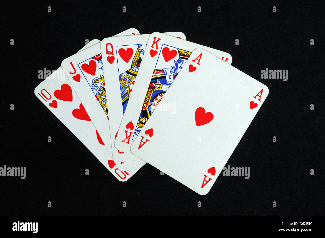 Poker hand, Royal Flush, England, UK, Western Europe Stock Photo - Alamy