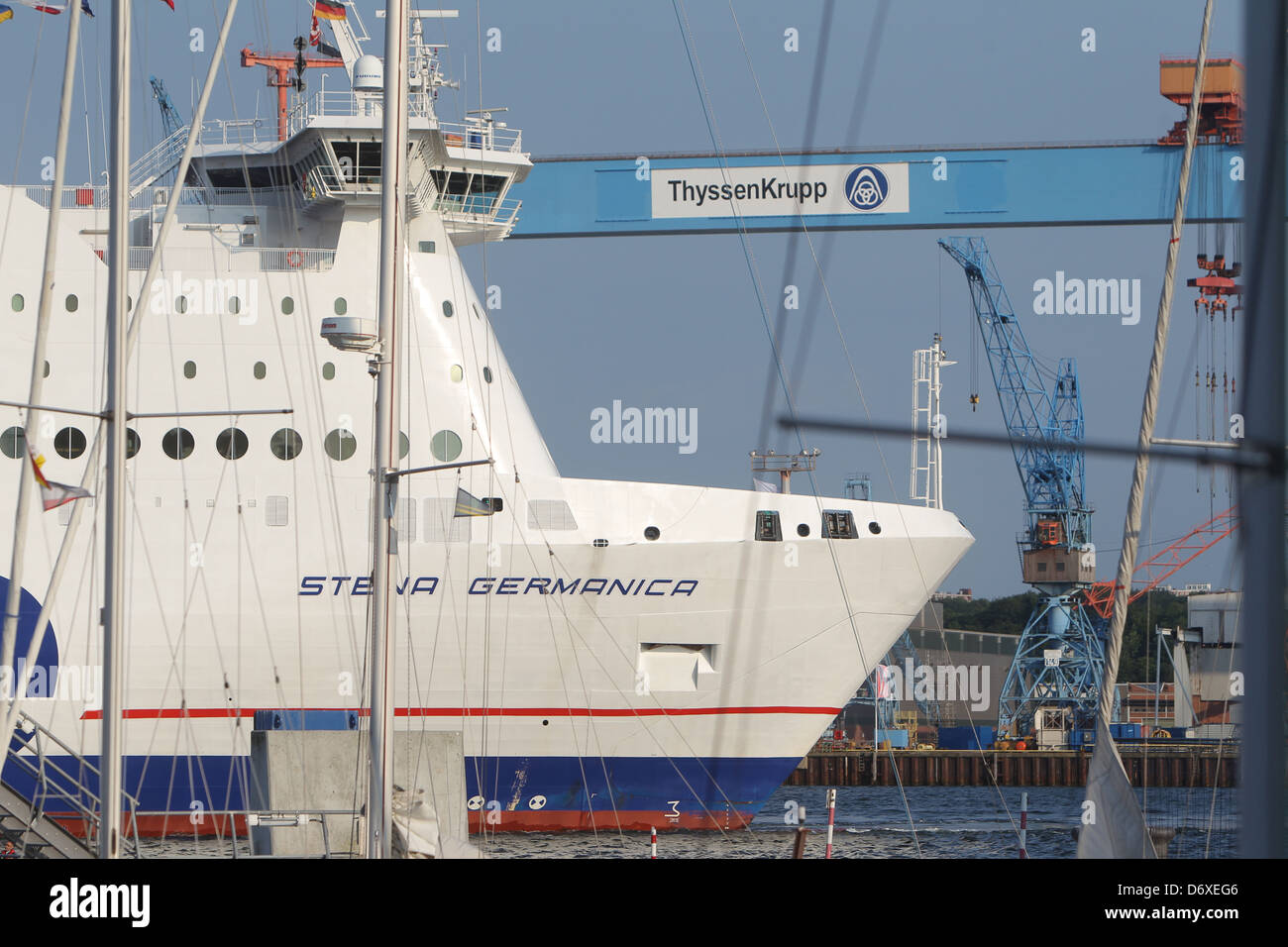 Kiel, Germany, the Stena Germanica from the Kiel shipyard Stock Photo