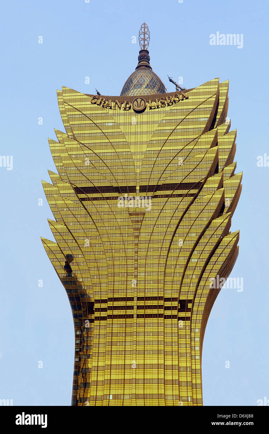 Casino Gran Lisboa Macau Stock Photo