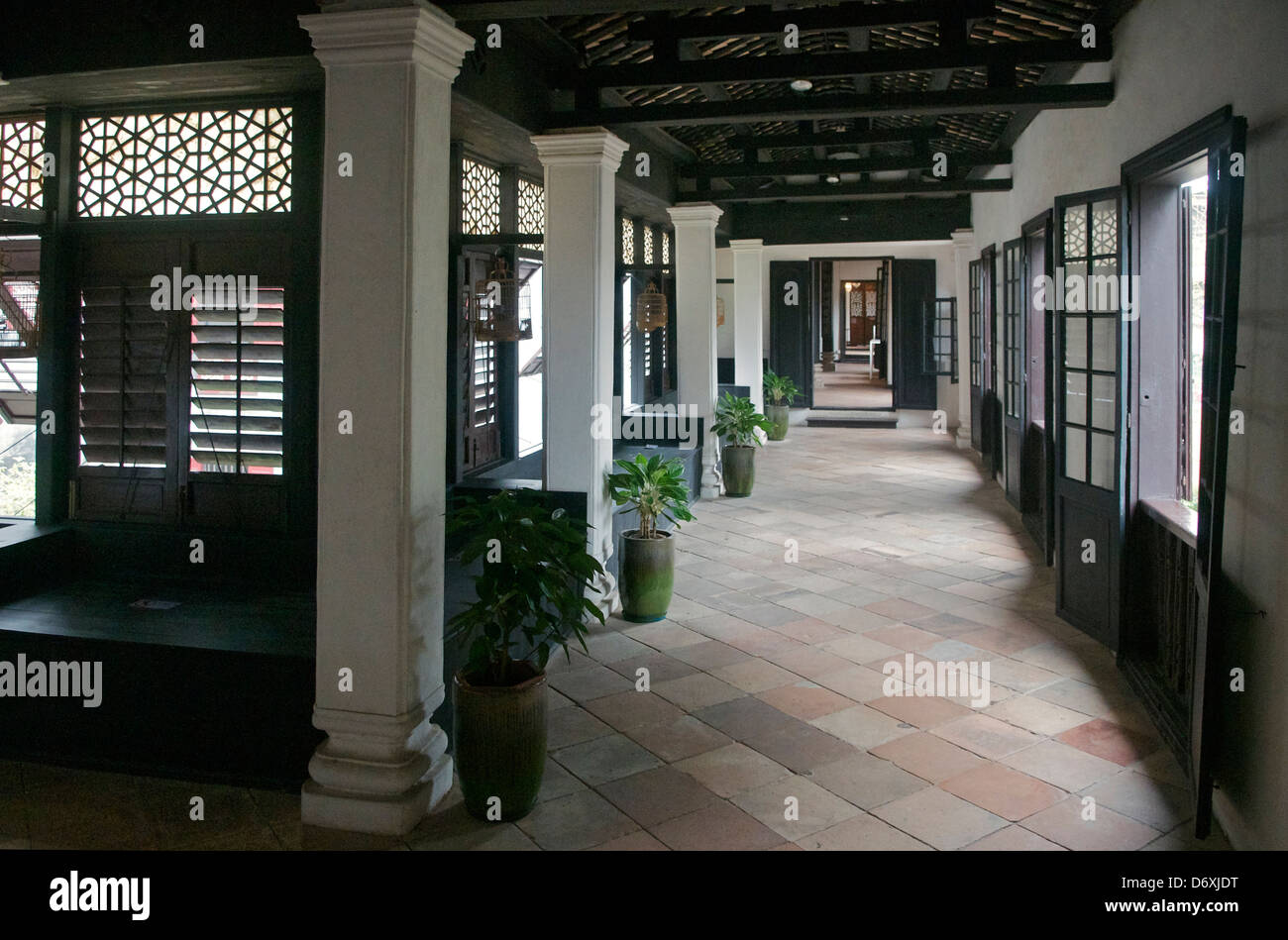 Interior corridor Mandarin's House Macau Stock Photo