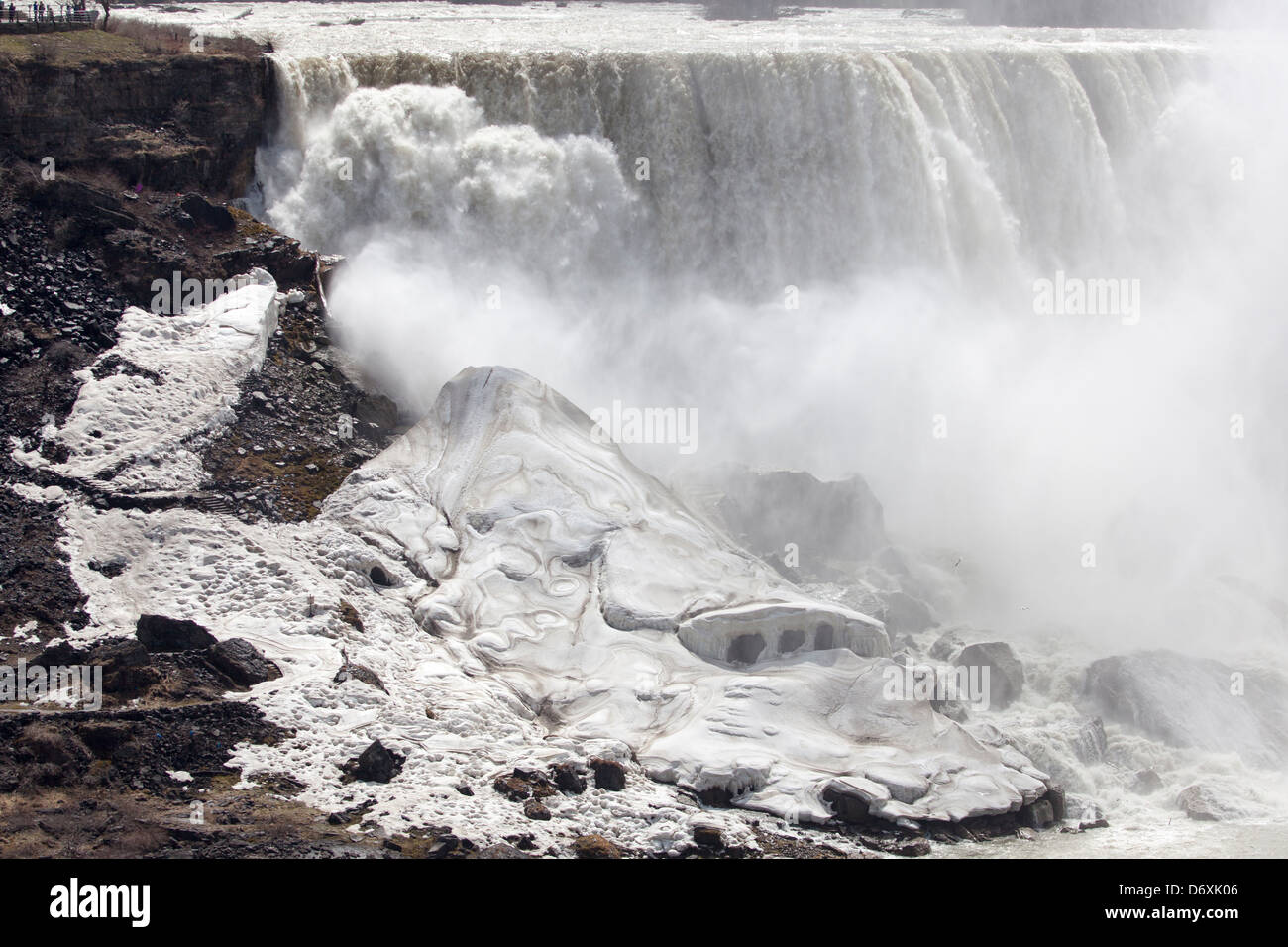 Niagara Falls at springtime, on the border between USA and Canada Stock ...