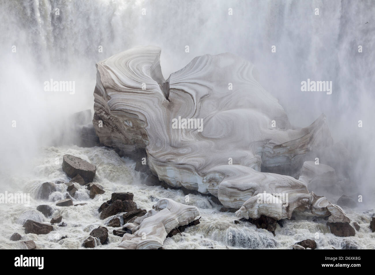 Niagara Falls at springtime, on the border between USA and Canada Stock ...
