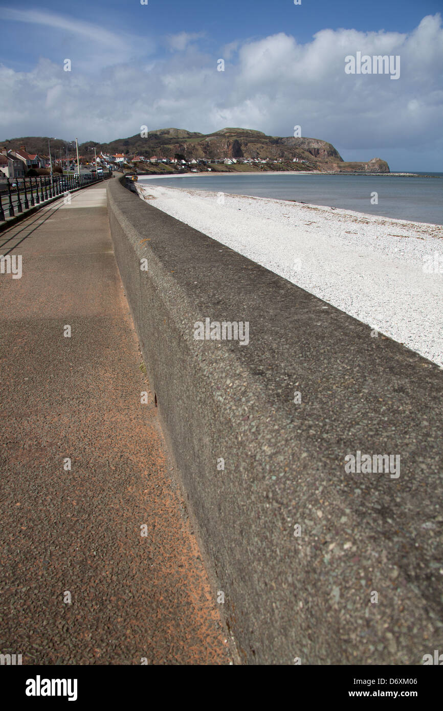 The Wales Coastal Path in North Wales. Marine Drive esplanade at Rhos