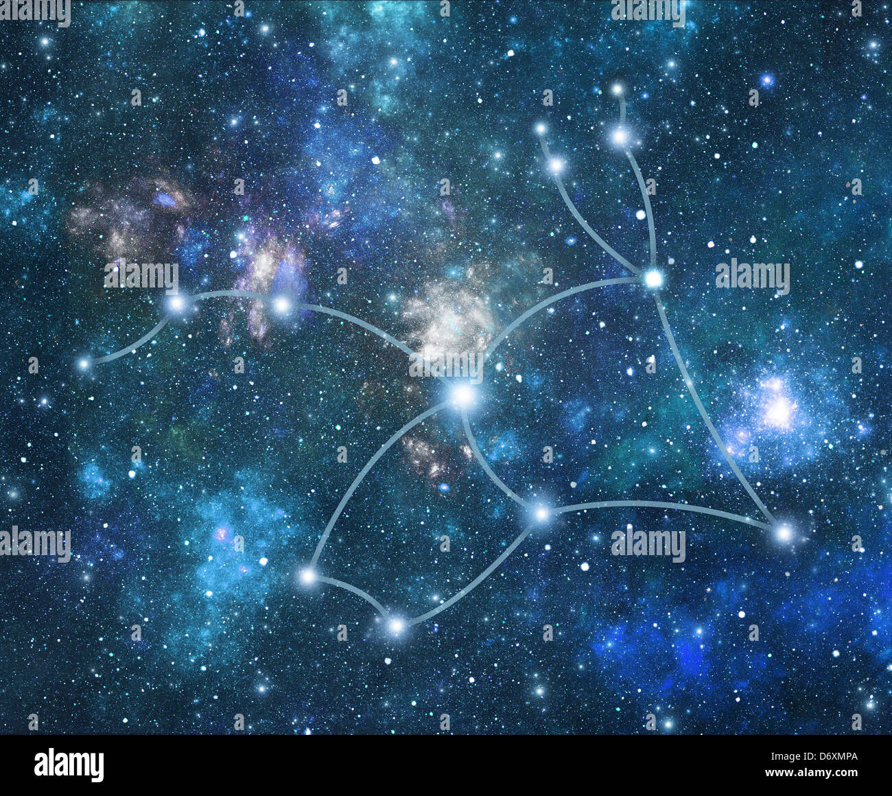 Constellation Lepus (Lep), one of the modern constellations Stock Photo