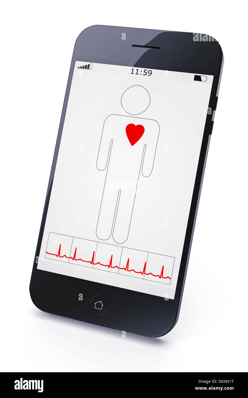 Picture of An image of a mobile phone diagnostic Stock Photo - Alamy