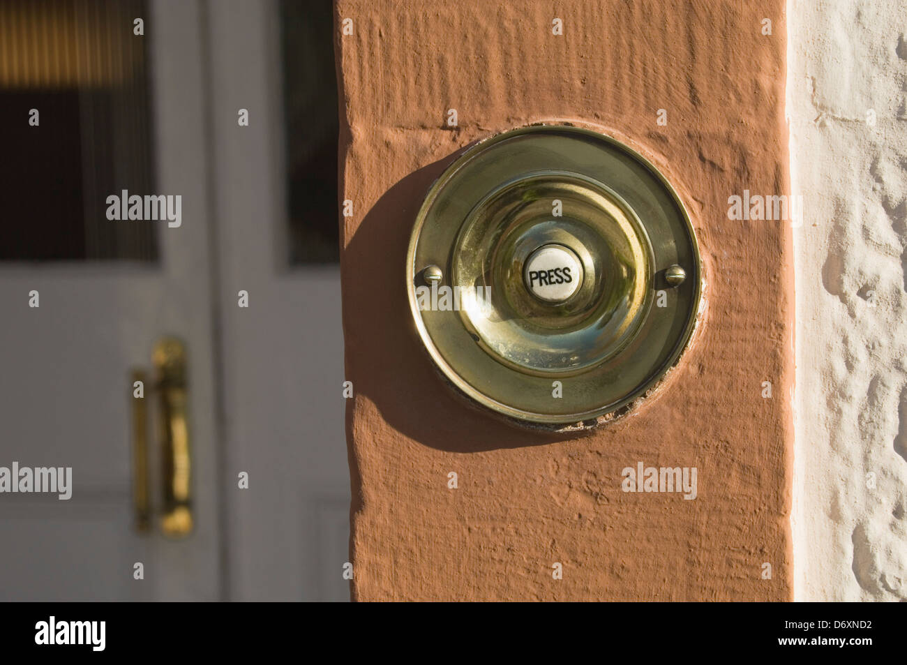 Front door bell Stock Photo Alamy