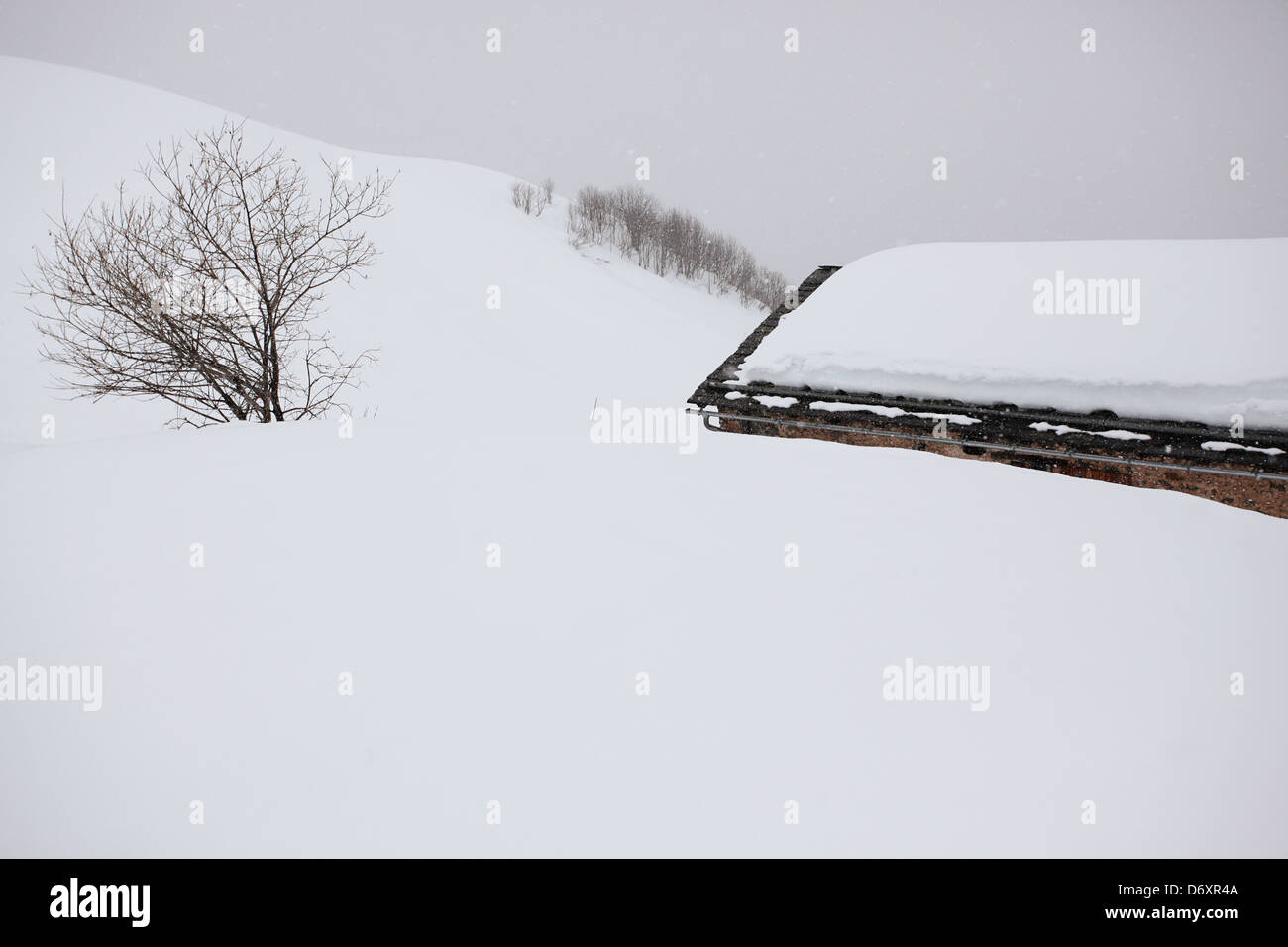 Skiing in Meribel, France Stock Photo