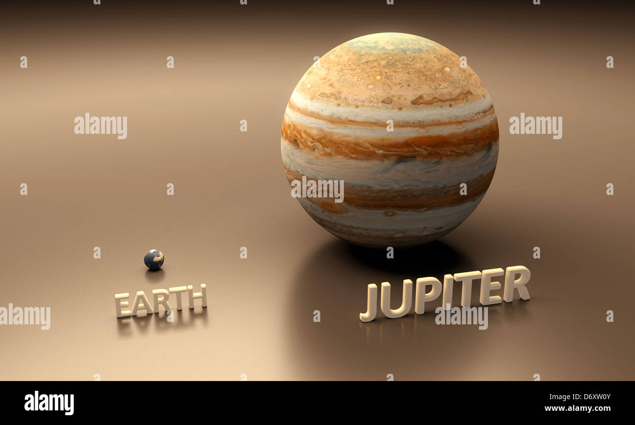 Earth and jupiter size comparison hi-res stock photography and images -  Alamy