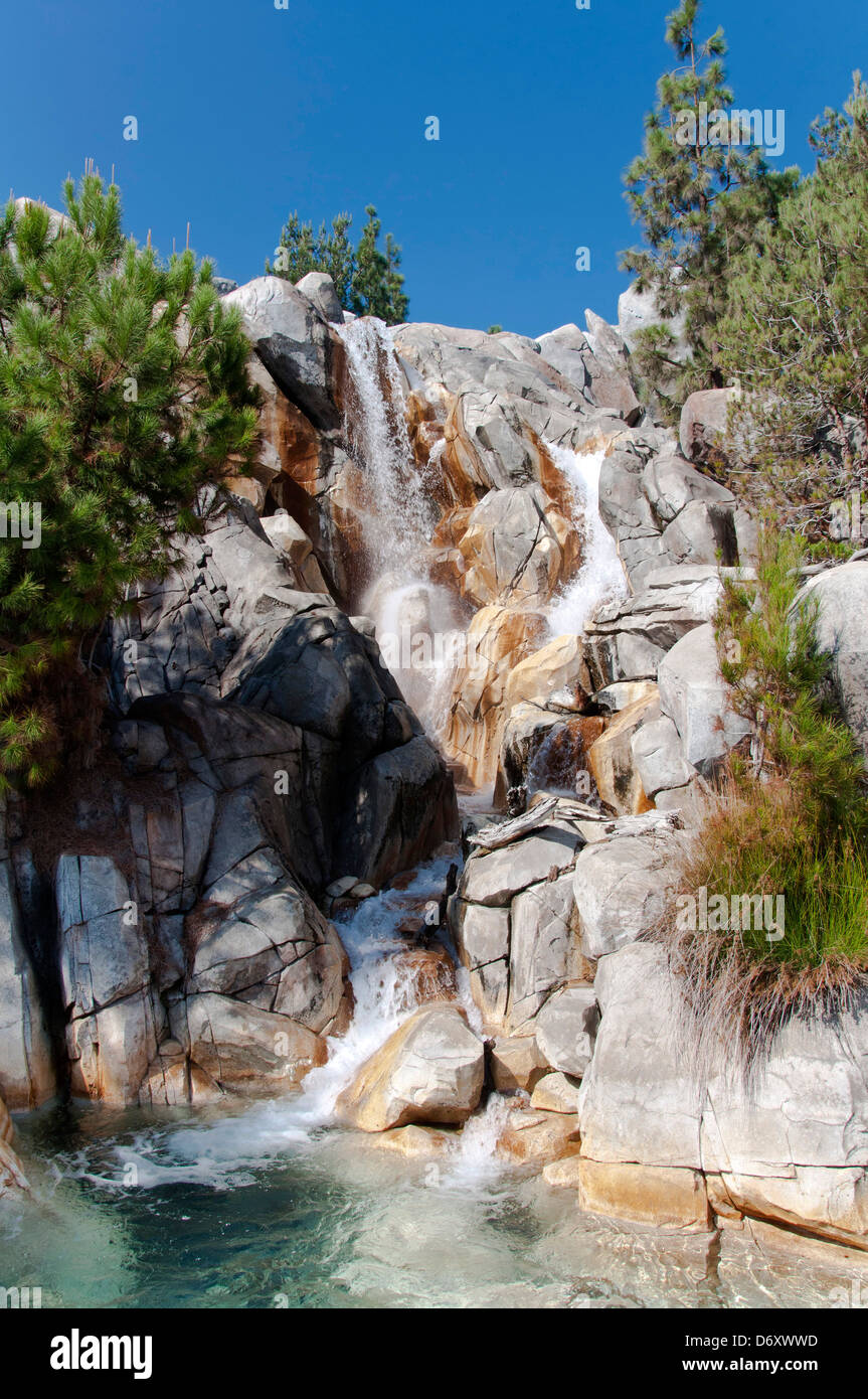 Waterfall on the rock, California, USA Stock Photo - Alamy