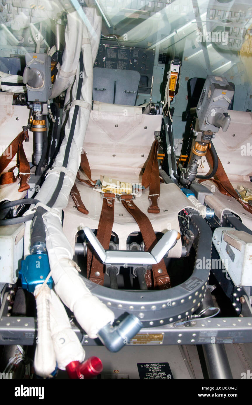 Apollo Command Module Space Capsule Interior  , California Science Center in Los Angeles Stock Photo