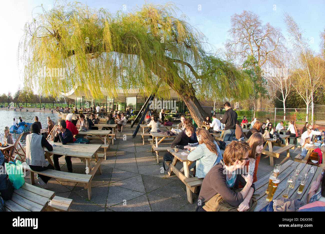 The Serpentine Cafe Hyde Park London UK Stock Photo