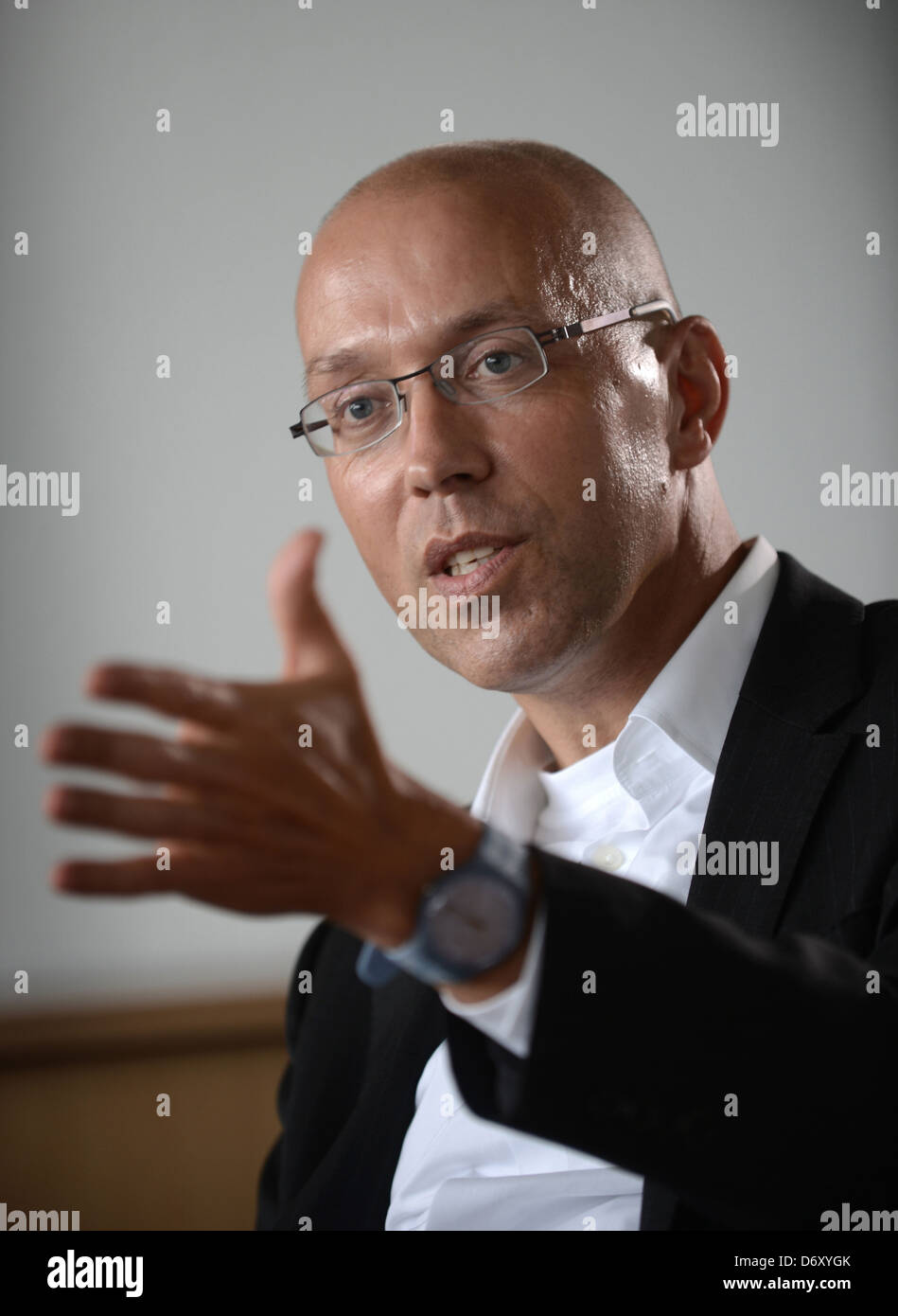 Berlin, Germany, ECB director Joerg Asmussen, SPD, in an interview Stock Photo