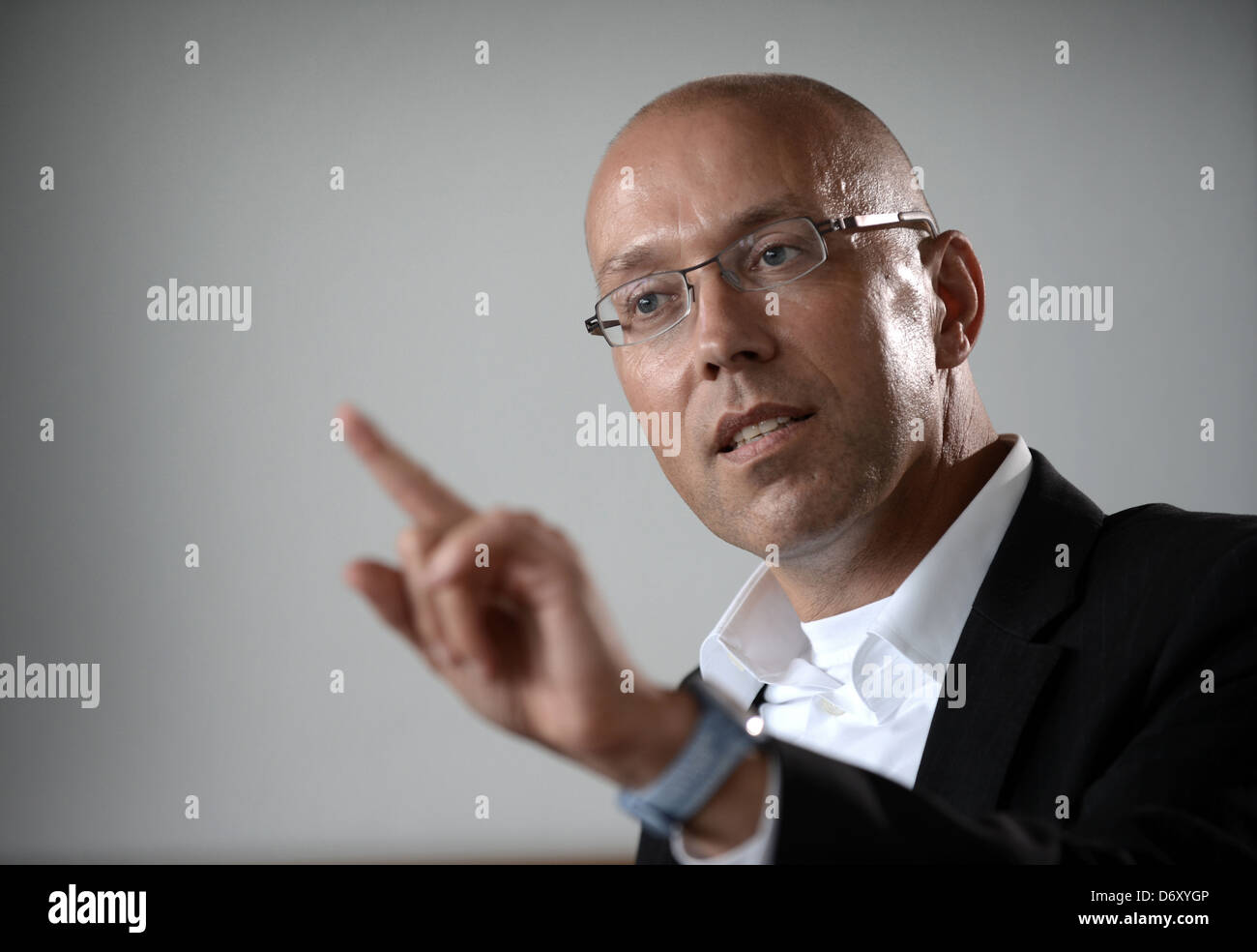 Berlin, Germany, ECB director Joerg Asmussen, SPD, in an interview Stock Photo