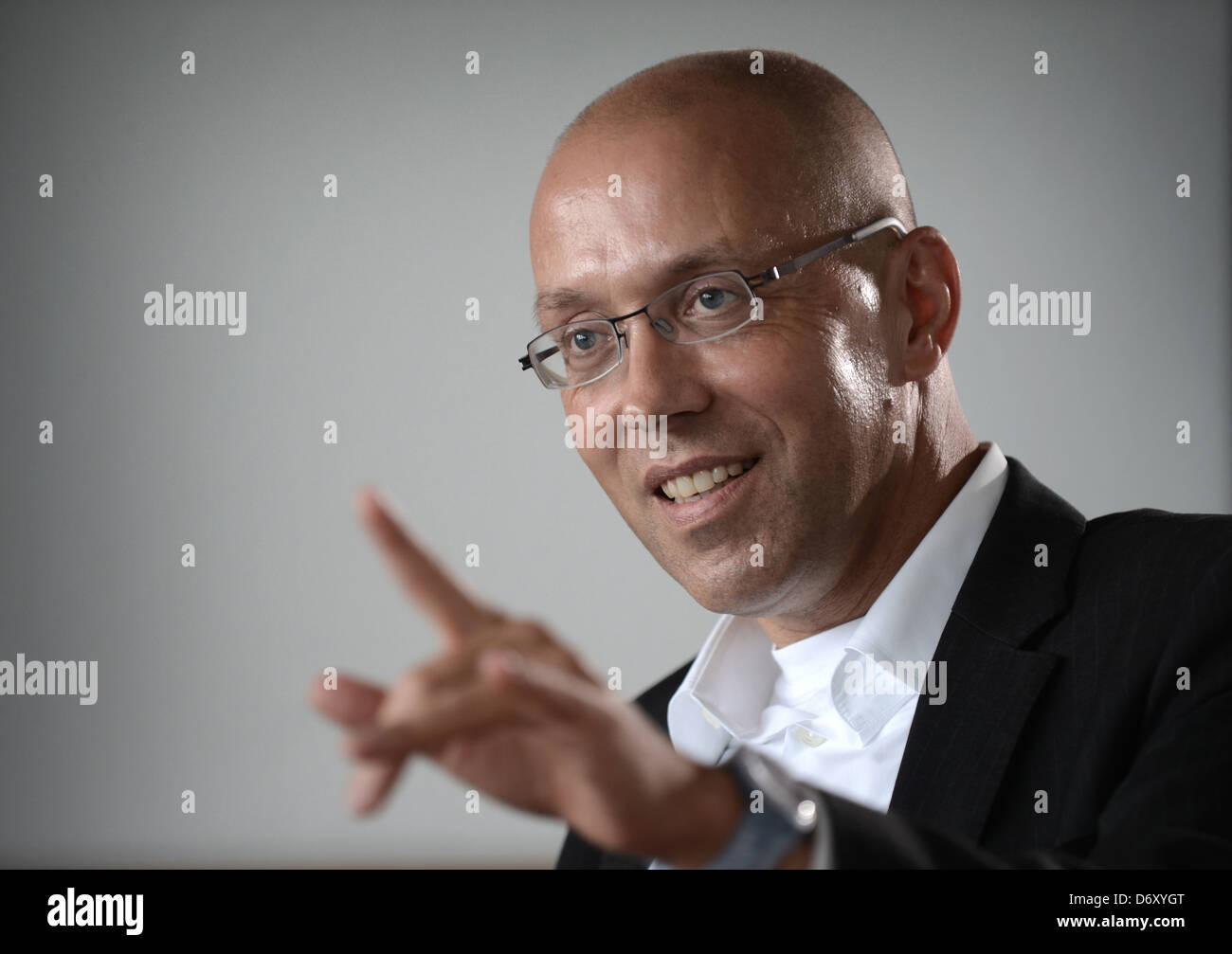 Berlin, Germany, ECB director Joerg Asmussen, SPD, in an interview Stock Photo
