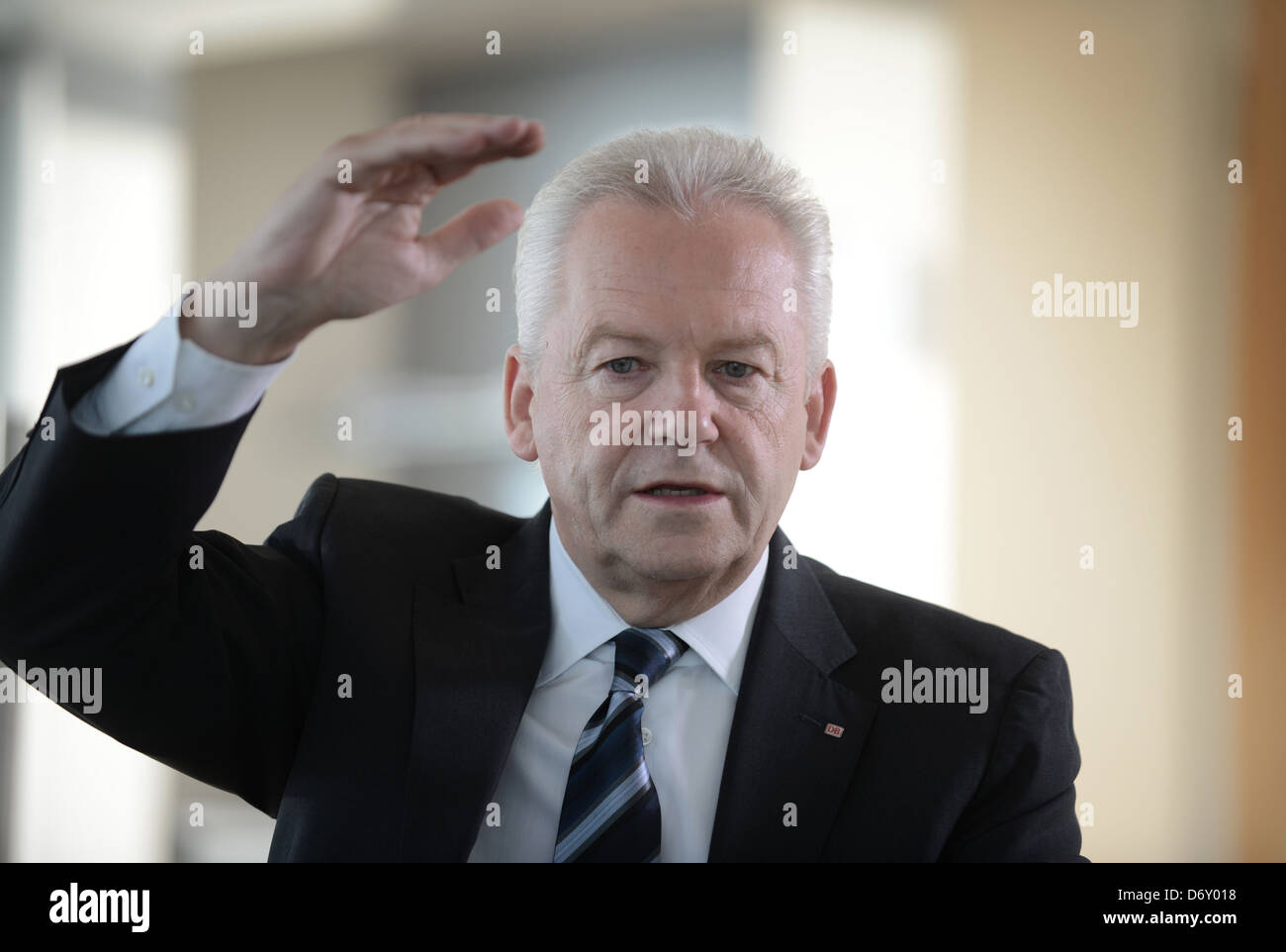 Berlin, Germany, Ruediger Grube, CEO of Deutsche Bahn AG and DB Mobility Logistics AG Stock Photo