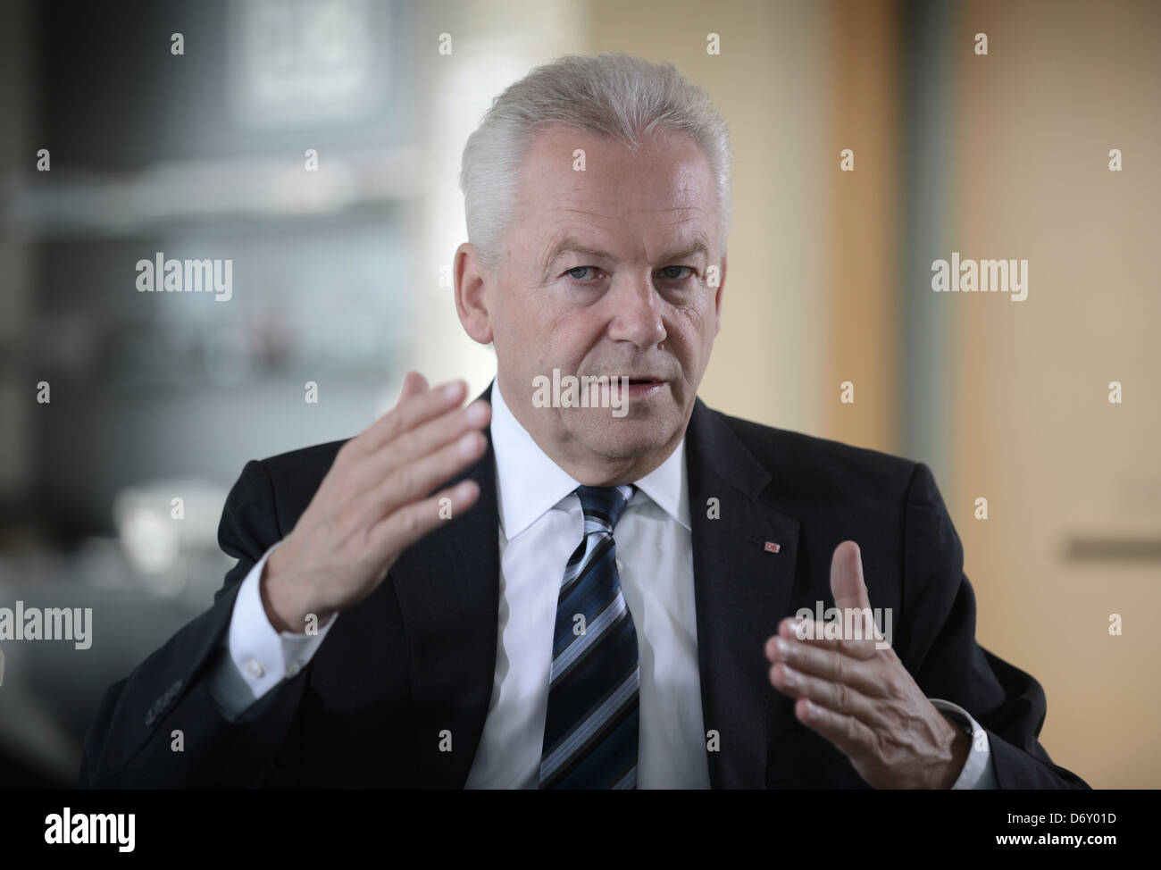 Berlin, Germany, Ruediger Grube, CEO of Deutsche Bahn AG and DB Mobility Logistics AG Stock Photo