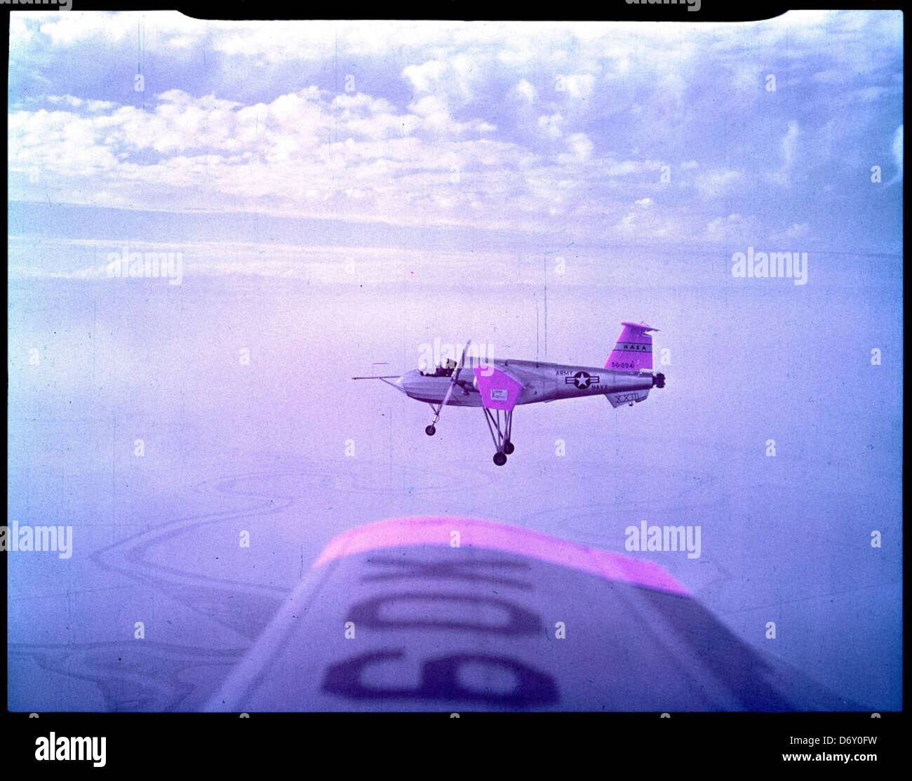 The VZ-3RY Vertiplane, shown in flight in this image, was an ...