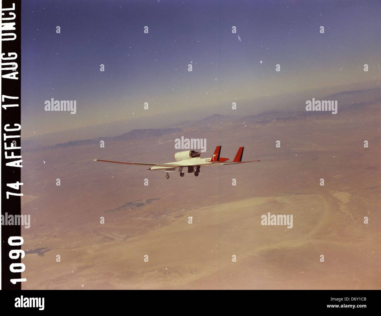 This image captures a USAF aerial drone used for reconnaissance ...