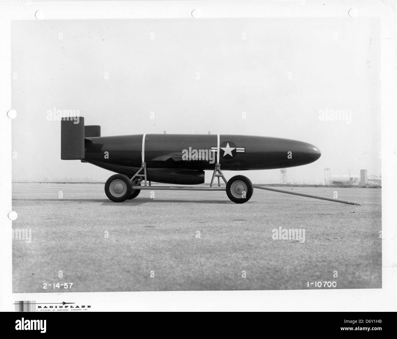 1-10700 1957-02-14 Radioplane RP-54D print scan Stock Photo