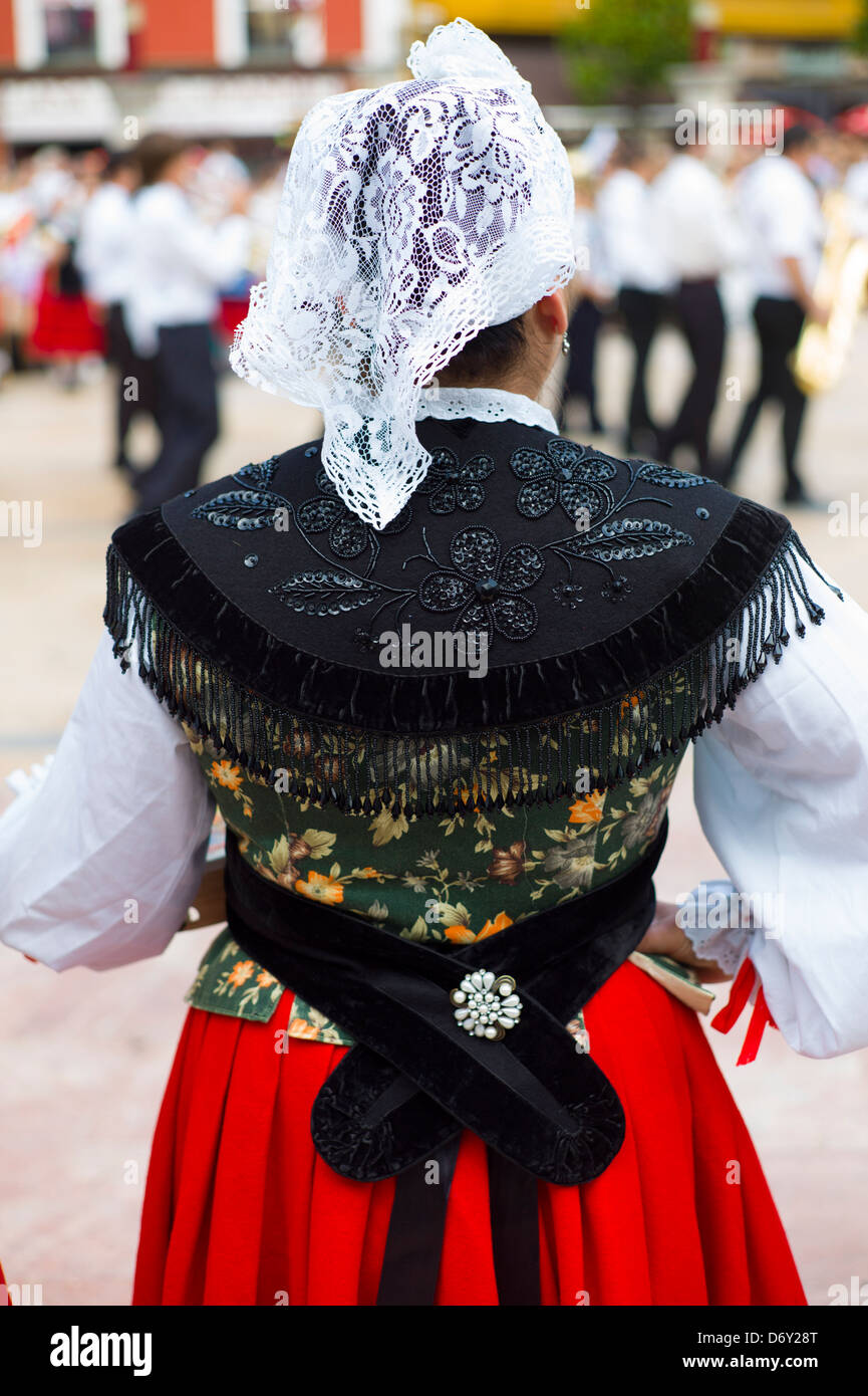 Traditional fiesta at Villaviciosa in Asturias, Northern Spain Stock