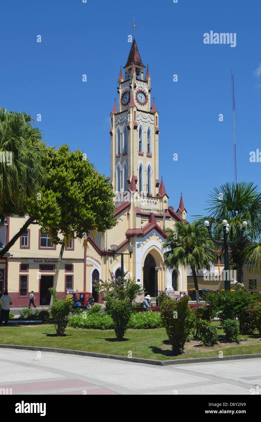 The main cathedral in Iquitos, Loreto, Peru Stock Photo