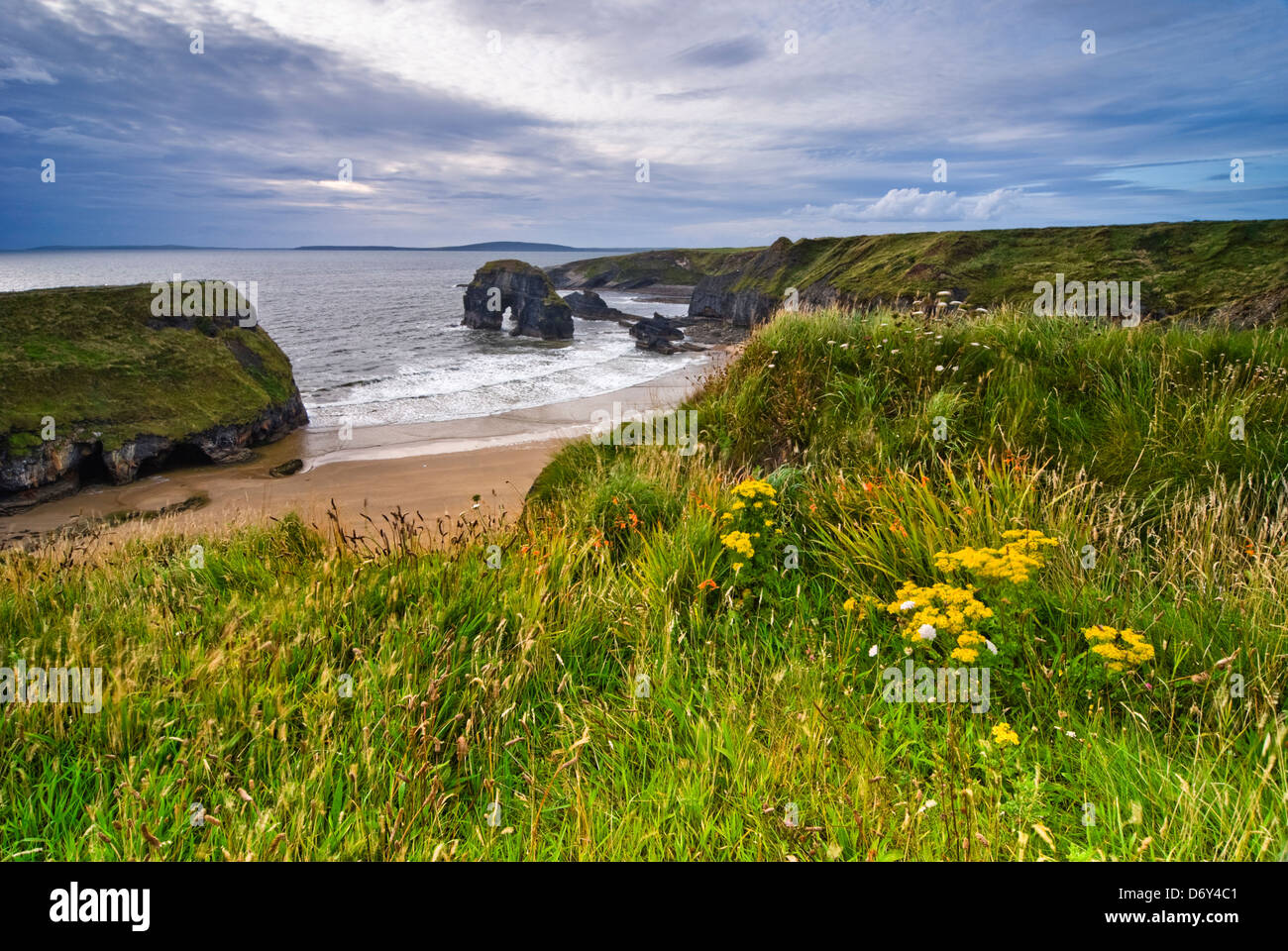 Cliffs over Atlantic Ocean in County Kerry, Republic of Ireland, Europe Stock Photo