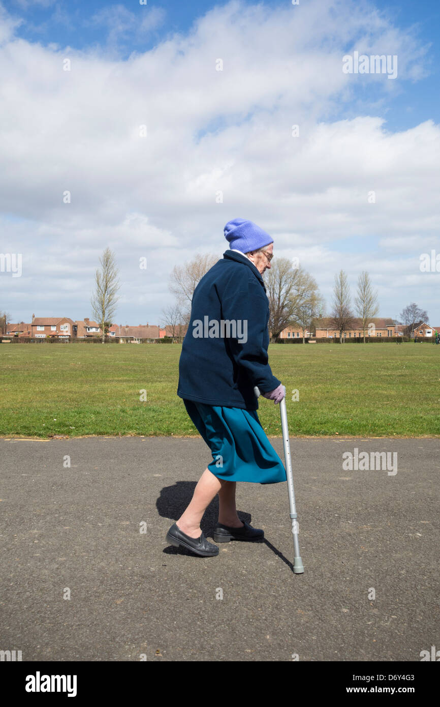 Old lady walking stick hi-res stock photography and images - Alamy