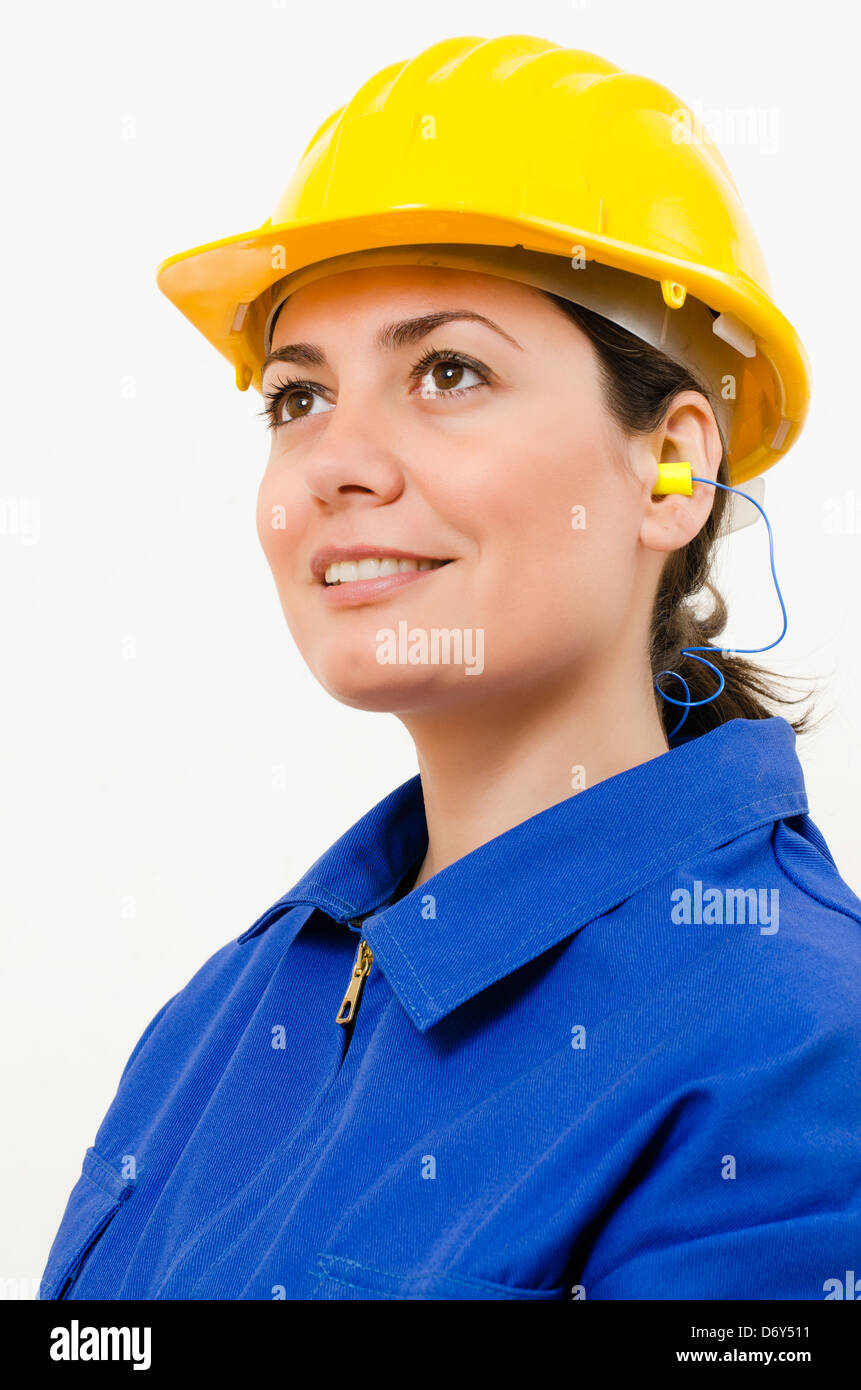 Pink Hair Engineer Woman engineer wearing safety gear hi-res stock photography and images ...