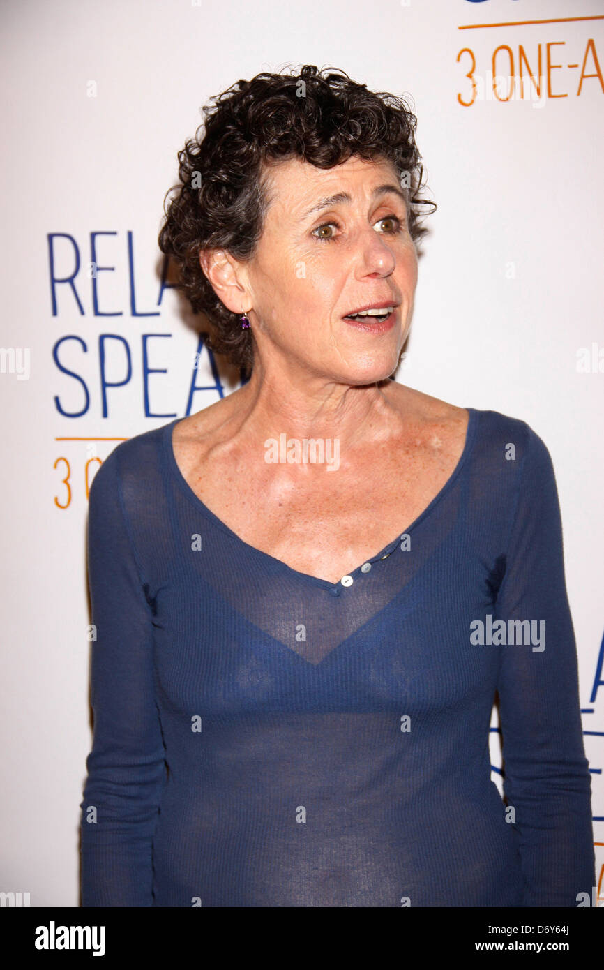 Julie Kavner the voice of Marge Simpson, attends a meet and greet with the cast of the Broadway production of 'Relatively Stock Photo