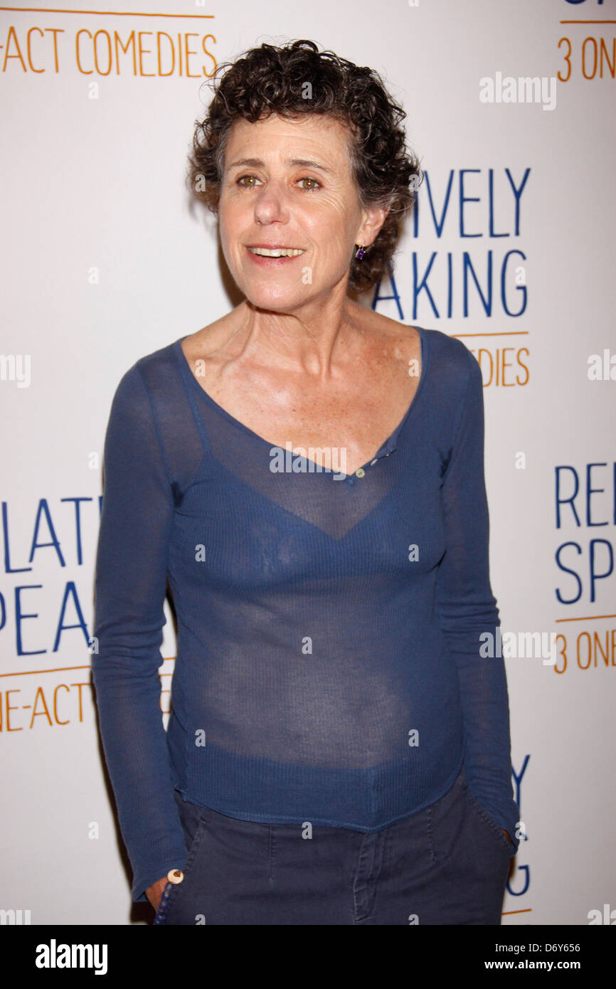 Julie Kavner the voice of Marge Simpson, attends a meet and greet with the cast of the Broadway production of 'Relatively Stock Photo