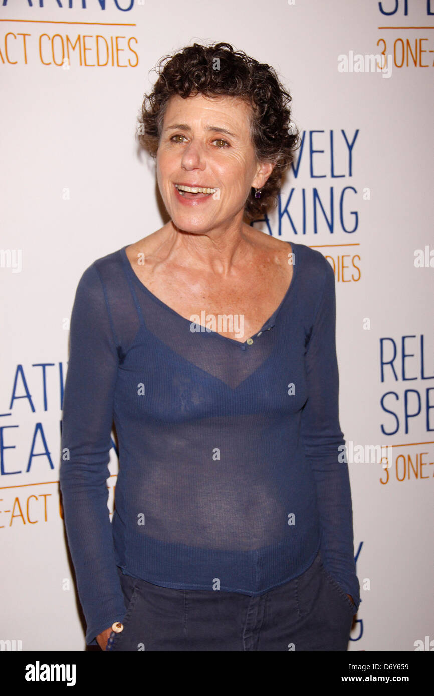 Julie Kavner the voice of Marge Simpson, attends a meet and greet with the cast of the Broadway production of 'Relatively Stock Photo
