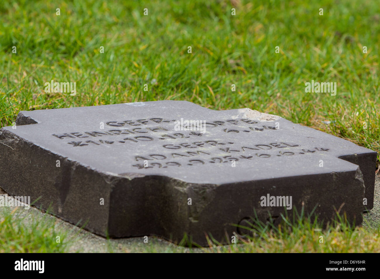 La Cambe, german cemetery in  normandy, graves and memorial, Died on June 6th, 1944 Stock Photo