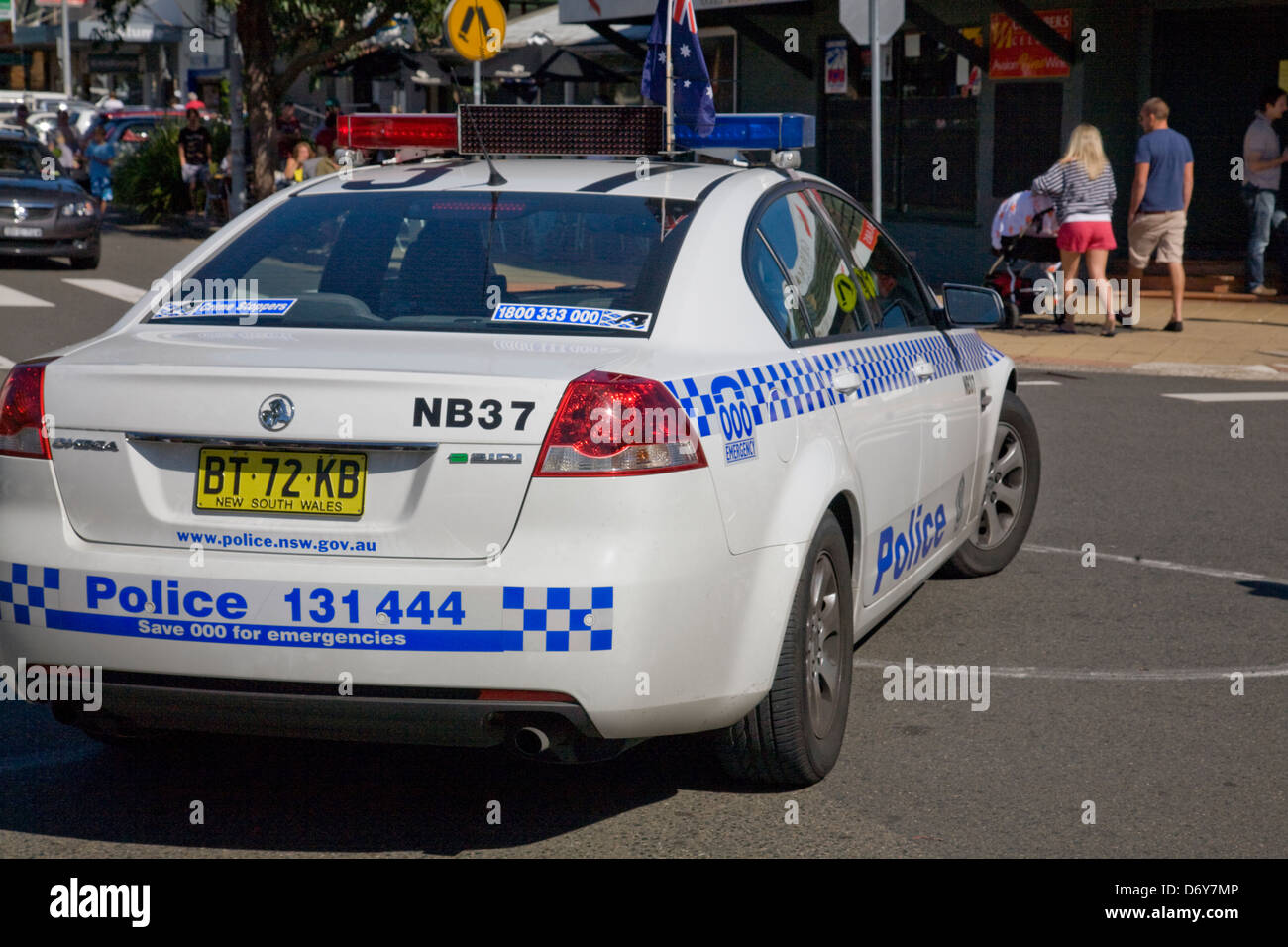 Holden Omega Commodore police car in Sydney,NSW,Australia in 2013 before Holden ceased car production in Australia Stock Photo