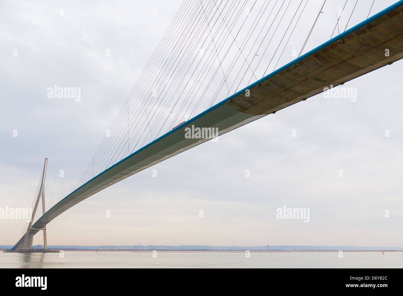 The Bridge of the Normandy (Normandie), connecting Le Havre to Honfleur Stock Photo