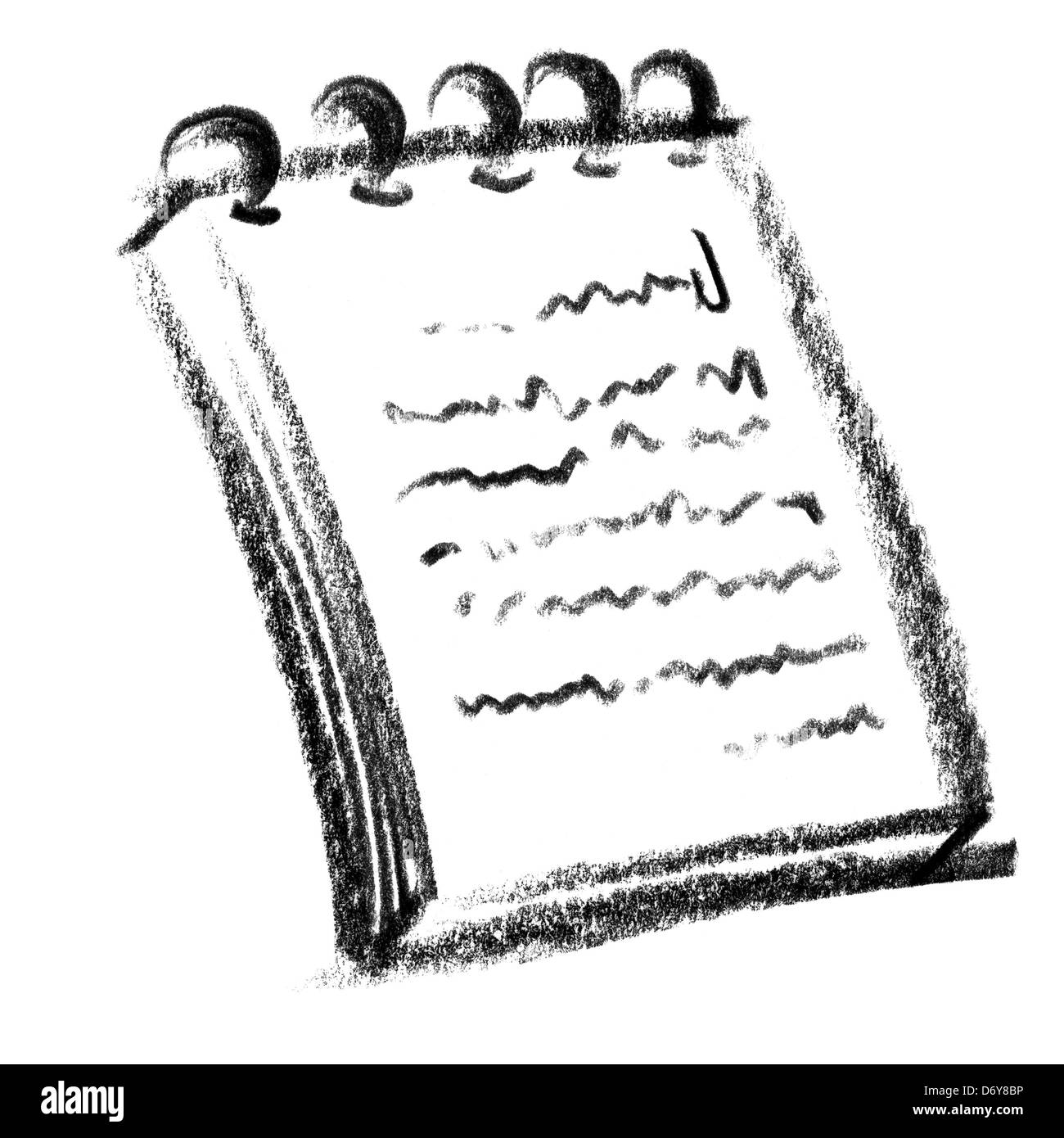 crayonsketched illustration of a scratchpad Stock Photo Alamy