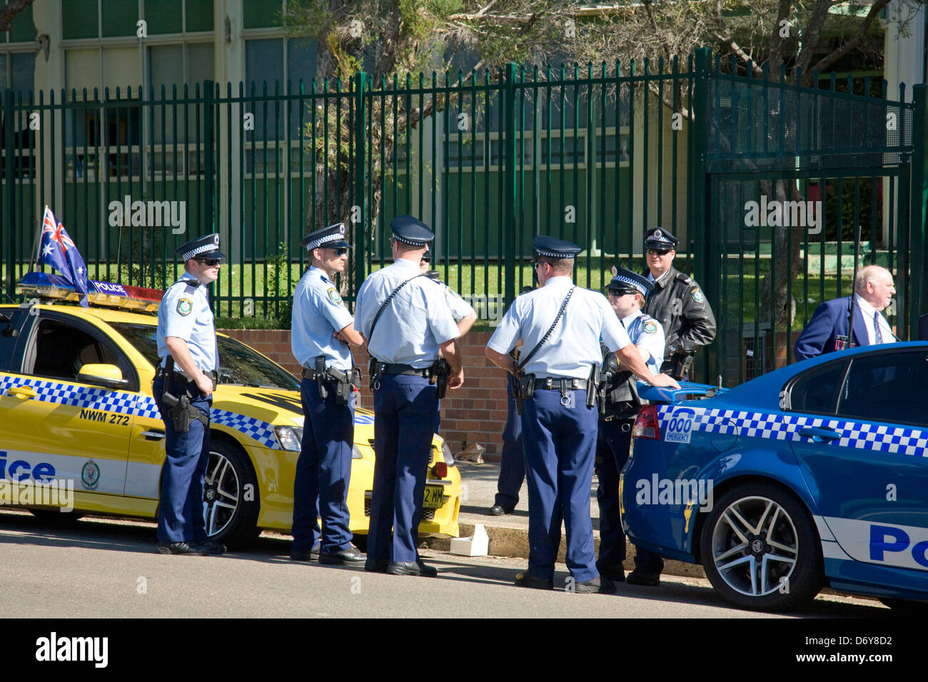 australian police officers and their vehicles in sydney,australia Stock Photo