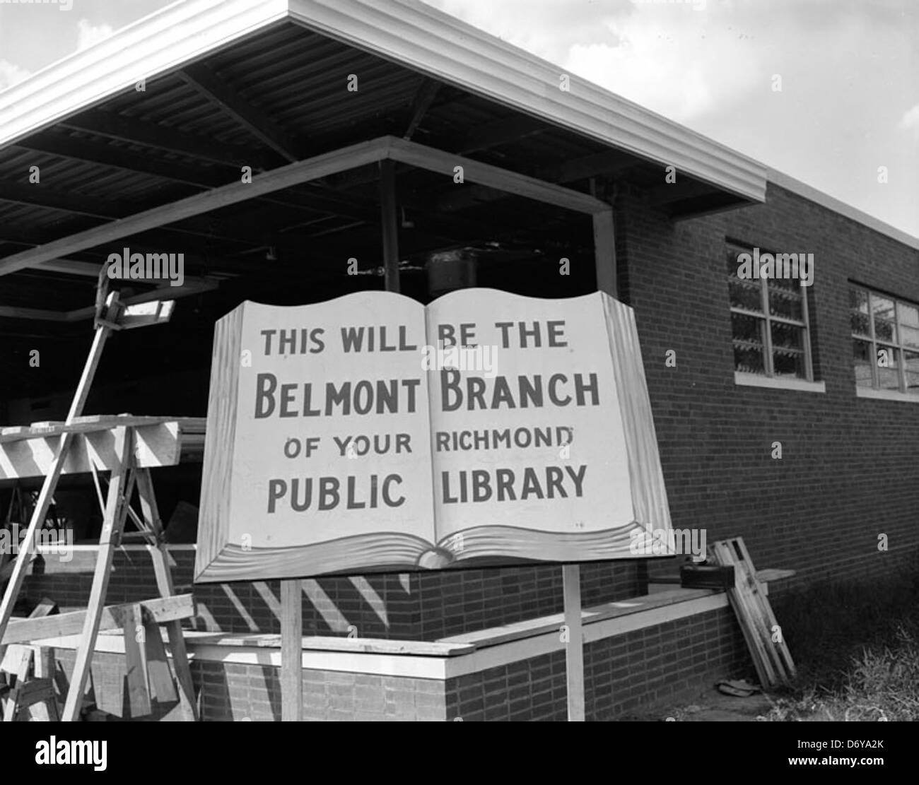 City, public library, Belmont Branch construction Stock Photo